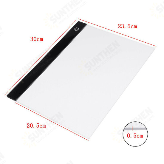 A4 LED Light Box Board Pad Art Craft Drawing Adjustable Tracing Tattoo Sketch