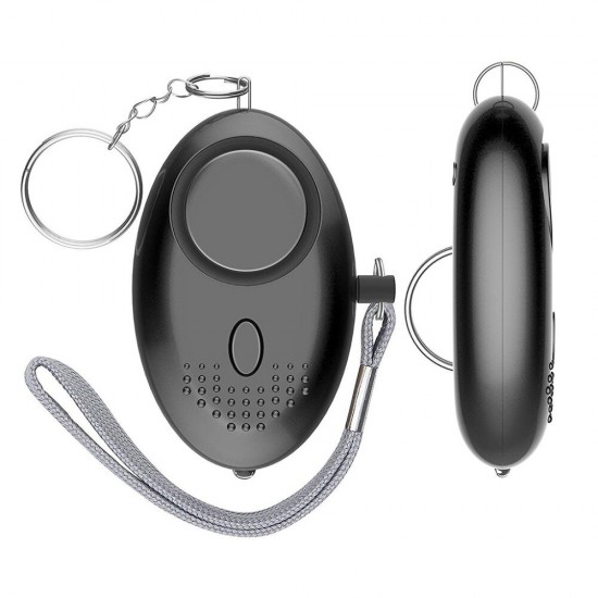 130db Safesound Emergency Personal Security Alarm Keychain with LED Lights Women Kids Elder Electronic Device