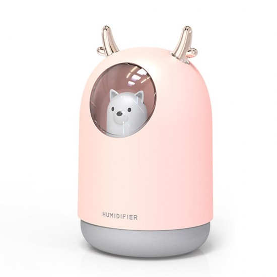300ml USB Cartoon Ultrasonic Humidifier Aromatherapy Essential Oil Diffuser with LED Night Light