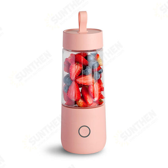 380ml Mini Portable USB Electric Fruit Juicer Rechargeable Blender Power Bank