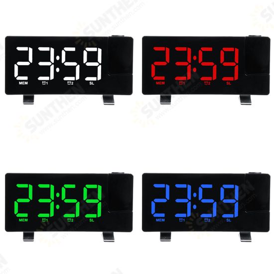 8-inch LED Projection Alarm Charger Clock Radio Digital Clock Modern Office Bedroom Decoration for Mobile Phone