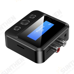 C39S bluetooth V5.0 Audio Transmitter Receiver LCD Display 3.5mm Aux 2RCA Wireless Audio Adapter For TV PC Speaker Car Sound System Home Sound System C39S bluetooth V5.0 Audio Transmitter Receiver LCD Display 3.5mm Aux 2RCA Wireless Audio Adapter For TV PC Speaker Car Sound System Home Sound System
