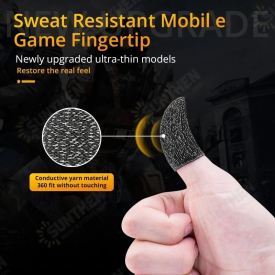 Gaming Finger Sleeve Breathable Fingertips For Games Anti-Sweat Touch Screen Finger Cots Cover Sensitive Mobile Touch Gloves