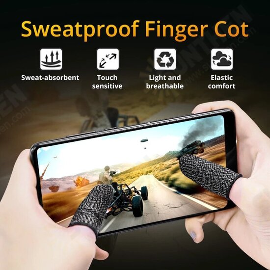 Gaming Finger Sleeve Breathable Fingertips For Games Anti-Sweat Touch Screen Finger Cots Cover Sensitive Mobile Touch Gloves