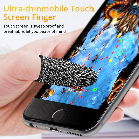 Gaming Finger Sleeve Breathable Fingertips For Games Anti-Sweat Touch Screen Finger Cots Cover Sensitive Mobile Touch Gloves