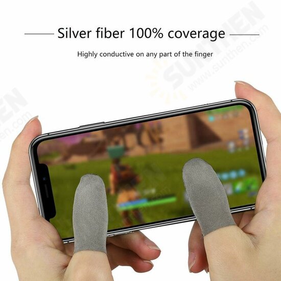 Gaming Finger Sleeve Breathable Fingertips Touch Screen Finger Cots Cover Sensitive for PUBG Mobile Phone Game