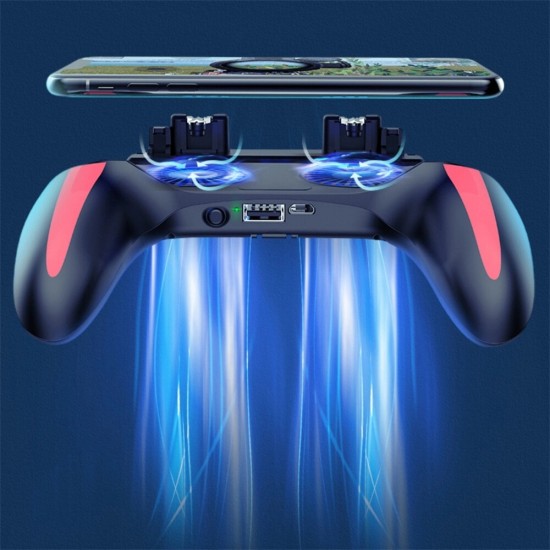 H10 Gamepad for PUBG Controller Double Cool Fan 5000mAh Power Bank Game Controller Joystick For 4.7-6.5 inches Smartphones