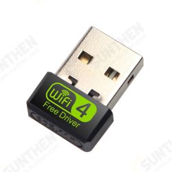 Mini 150Mbps Network Card Driver USB WiFi Signal Receiver Adapter For Desktop Laptop PC Mini 150Mbps Network Card Driver USB WiFi Signal Receiver Adapter For Desktop Laptop PC