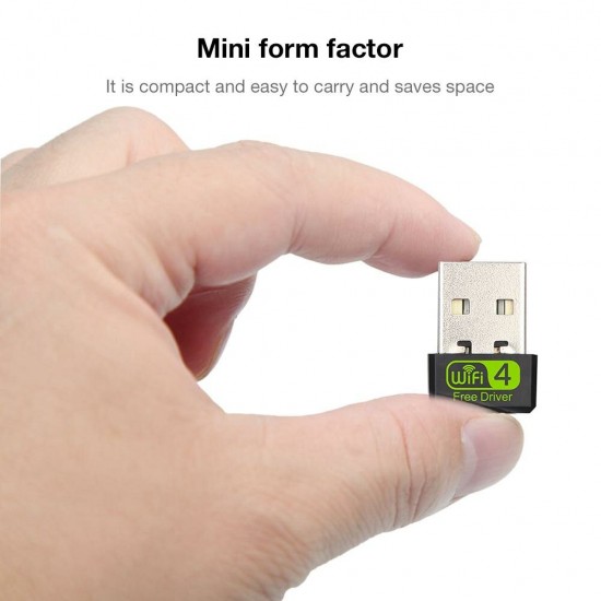 Mini 150Mbps Network Card Driver USB WiFi Signal Receiver Adapter For Desktop Laptop PC
