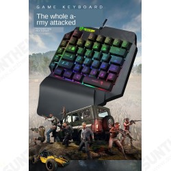 One-Handed Wired Colorful Mini Gaming Keyboard Gamepad for Mobile Game One-Handed Wired Colorful Mini Gaming Keyboard Gamepad for Mobile Game