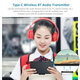 Type-C bluetooth 5.0 Audio Transmitter Wireless Adapter with USB Converter Compatible with Switch TV Laptop Desktop PC