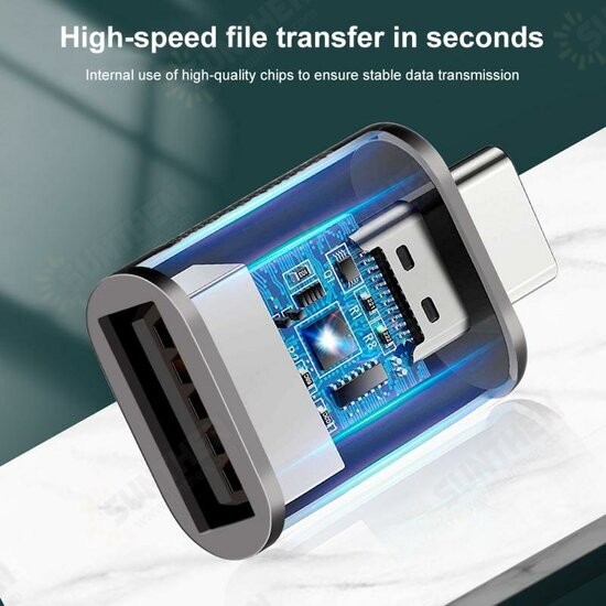 Type-C to USB OTG Adapter 5Gbps High-Speed File Transfer USB C Male to USB 3.0 Female Converter Connector for Mobile Phone Laptop