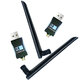 Wireless Network Adapter 600Mbps USB Wifi Adapter Dual Band 2.4Ghz 5Ghz Wifi Antenna Dongle LAN Adapter For Windows Laptop PC