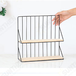 Wrought Rron Double Wall Rack Holder Creative Desktop Storage Organizer Wrought Rron Double Wall Rack Holder Creative Desktop Storage Organizer