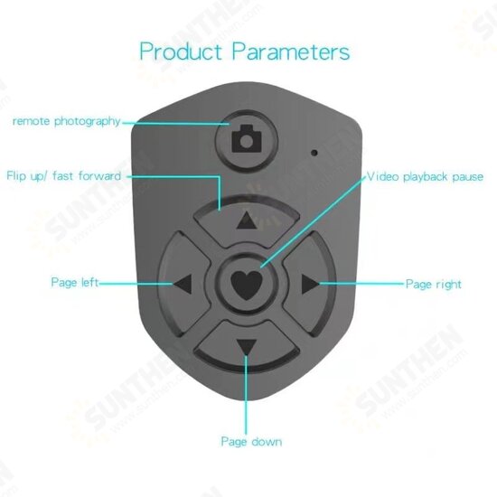 bluetooth Remote Control Button Wireless Controller Self-Timer Camera Video Stick Shutter Monopod Selfie for IOS and Andriod