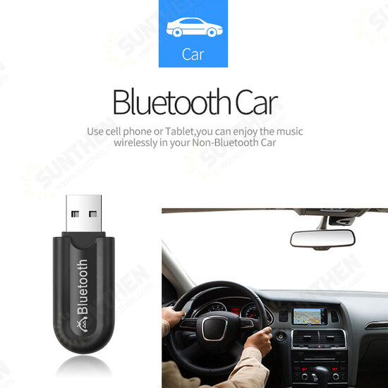 bluetooth V5.0 Audio Receiver Adapter Wireless 3.5mm Auxiliary Audio Adapter for TV PC Speaker Home Audio System