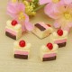 DIY 14x7MM Resin Kawaii Cake Simulation Food Cabochons For Phone Decoration Bun Bag