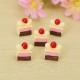 DIY 14x7MM Resin Kawaii Cake Simulation Food Cabochons For Phone Decoration Bun Bag