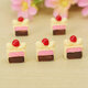 DIY 14x7MM Resin Kawaii Cake Simulation Food Cabochons For Phone Decoration Bun Bag