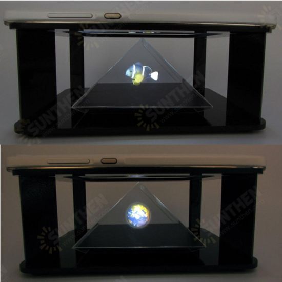 DIY 3D Holographic Projection Pyramid For iPhone 6S Plus 6S Samsung HTC Smartphone