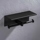 Double Roll Stainless Steel Toilet Wall Mount Mobile Phone Holder Paper Shelf