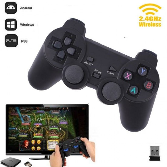 T706W 2.4G Wireless Game Controller Gamepad Joystick Joypad for PS3 for Android TV Box With Micro USB Or Type-C Adapter Tablets
