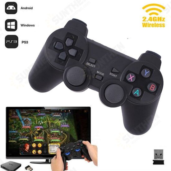 T706W 2.4G Wireless Game Controller Gamepad Joystick Joypad for PS3 for Android TV Box With Micro USB Or Type-C Adapter Tablets