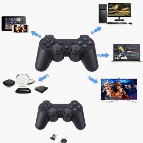 T706W 2.4G Wireless Game Controller Gamepad Joystick Joypad for PS3 for Android TV Box With Micro USB Or Type-C Adapter Tablets