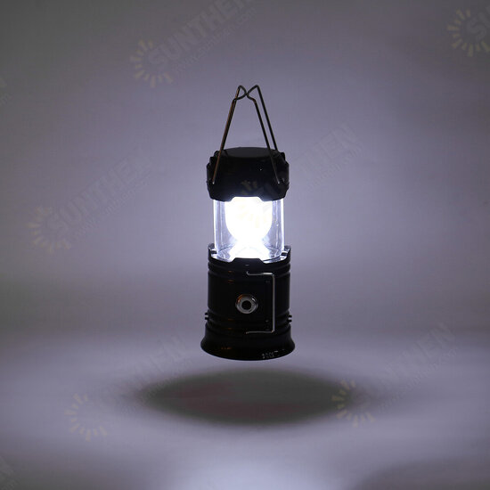 2-IN-1 Portable Collapsible 6 LED Camping Solar Power Rechargeable Night Light Hiking Lamp Torch Outdoor Lighting Camping Lantern