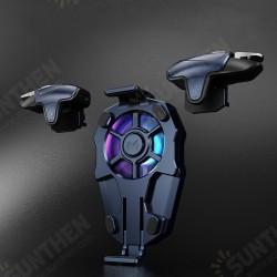 AK03 Multi-function Adjustable Gear Low Noise Moible Phone Shooting PUBG Game Gaming Controller Joystick Trigger Gamepad Cooler with RGB Light AK03 Multi-function Adjustable Gear Low Noise Moible Phone Shooting PUBG Game Gaming Controller Joystick Trigger Gamepad Cooler with RGB Light
