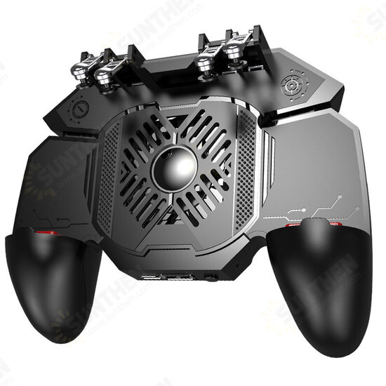 AK88 1200mAh SIX Finger Cooling Fan Gamepad Control Gamepad Controller for PUBG Mobile Game for Android iOS