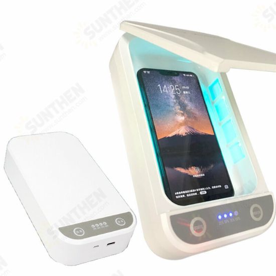 Multifunction Double UV Phone Watch Disinfection Sterilizer Box Face Mask Jewelry Phones Cleaner with Aromatherapy