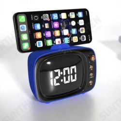 Portable Retro Speaker TV Design Mobile Phone Holder Stand bluetooth Alarm Clock Portable Retro Speaker TV Design Mobile Phone Holder Stand bluetooth Alarm Clock