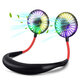 Portable USB Rechargeable Lazy Fan Hanging Neck Cooling With Aromatherapy Fan