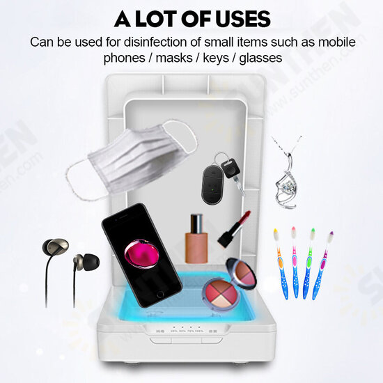 Portable UV Light Cell Phone Sanitizer Disinfection Box Tablet Watch Jewelry Keys Phone Sterilizer