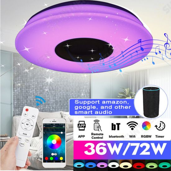 RGB Intelligent LED Audio Light 36cm 110V/220V 36W Smart Control bluetooth WIFI RGB 3D Surround Sound Lights Support Amazon Google and Other Smart Audio