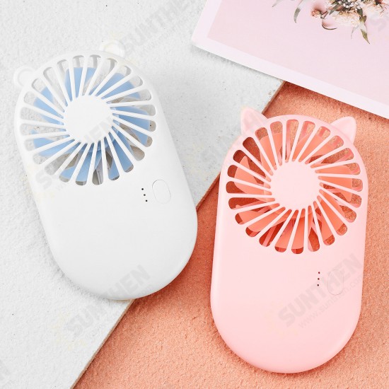 Summer Portable Handheld/ Desktop USB Rechargeable 3-Gear Wind-Speed Mini Pocket Fan