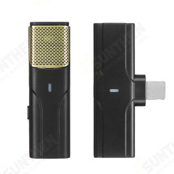 Type-C/ IOS Interface Noise Reduction Wireless Lavalier Microphone Clip-on Lapel Mic For iPhone Audio Video Recording Type-C/ IOS Interface Noise Reduction Wireless Lavalier Microphone Clip-on Lapel Mic For iPhone Audio Video Recording