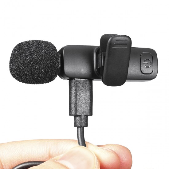 Type-C/ IOS Interface Wireless Lavalier Microphone Clip-on Lapel Mic For iPhone Audio Video Recording