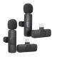 Type-C/ IOS Interface Wireless Lavalier Microphone Clip-on Lapel Mic For iPhone Audio Video Recording