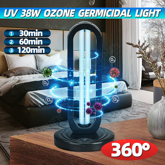 UV 38W Ozone Germicidal UV Ultraviolet Light Sterilization UV Lamp Disinfection