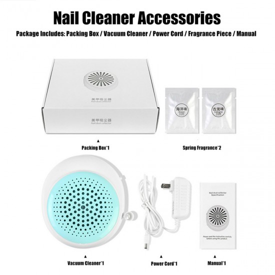 UV-N1 60W Nail Vacuum Cleaner with Aromatherapy Air Freshening Polishing Nail
