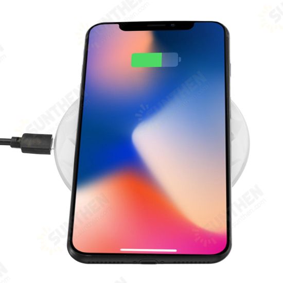 Wireless Fast Charger Thin Charging Pad For iPhone 8/8P iPhone X Samsung S8