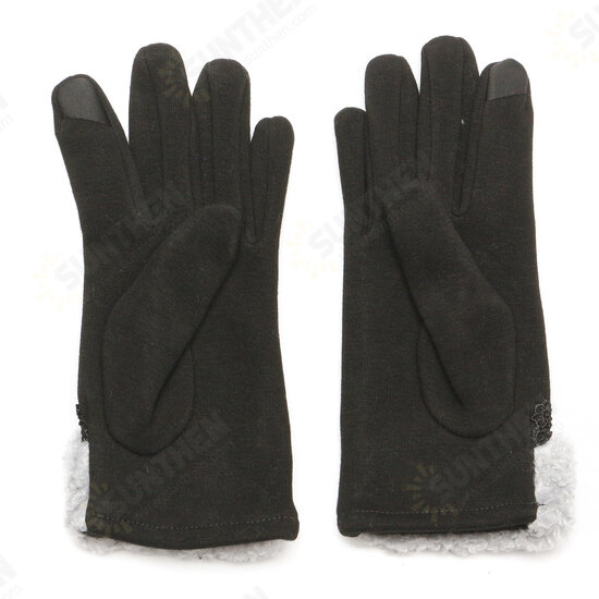 Women Winter Gloves Touch Screen Warm Gloves Outdoor Driving Gloves For Smartphone