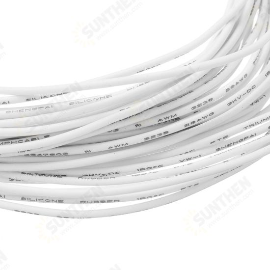 10 Meters 18AWG Electronic Cable Wire Insulated LED Wire White For DIY