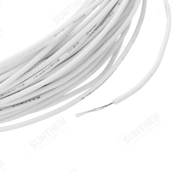 10 Meters 18AWG Electronic Cable Wire Insulated LED Wire White For DIY