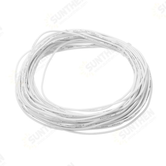 10 Meters 18AWG Electronic Cable Wire Insulated LED Wire White For DIY