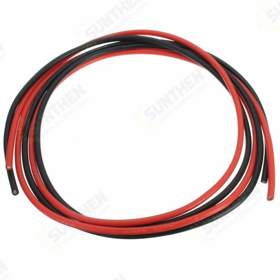 12AWG 3m Gauge Silicone Wire Flexible Stranded Black/Red Copper Cable F/ RC