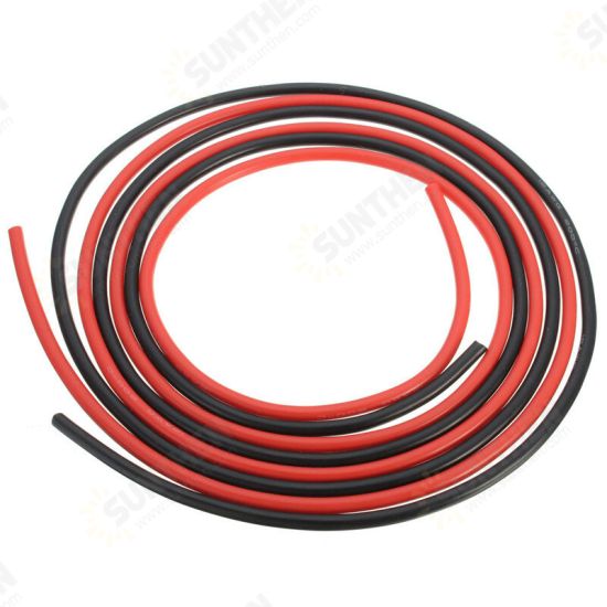 12AWG 3m Gauge Silicone Wire Flexible Stranded Black/Red Copper Cable F/ RC