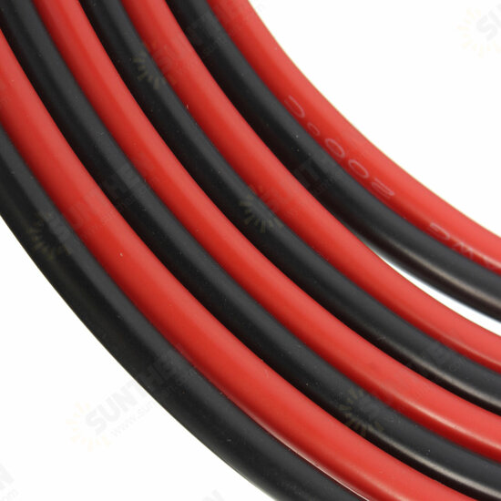 12AWG 3m Gauge Silicone Wire Flexible Stranded Black/Red Copper Cable F/ RC